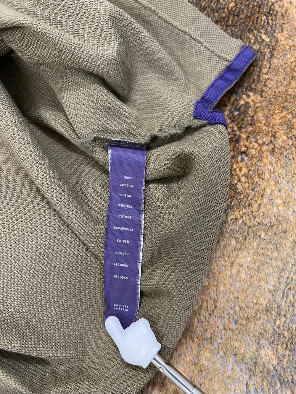 Ralph Lauren purple label olive polo Sz XL